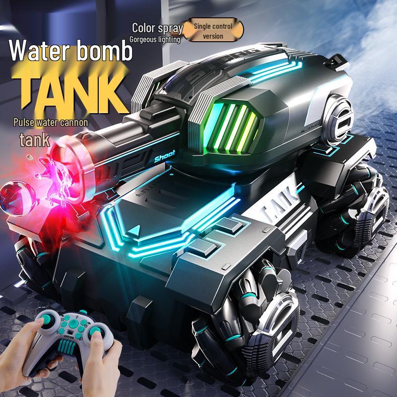 Gesture-Controlled Remote Tank with Water Bomb Launcher & Drift Spray