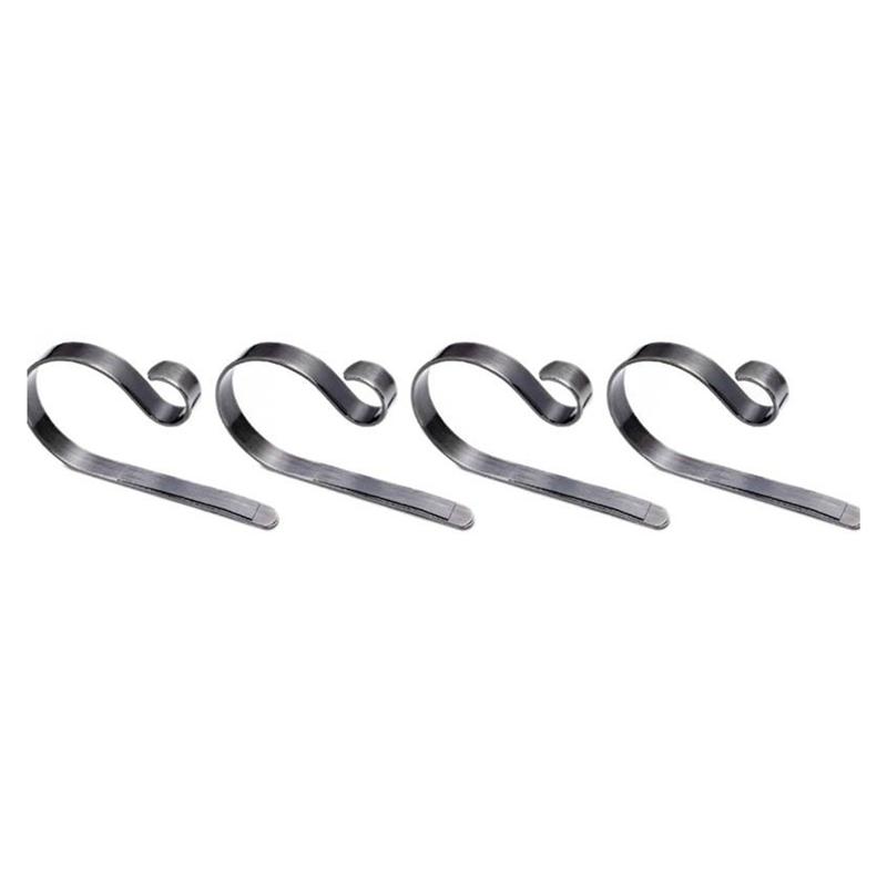A84X-Fireplaces Hook Set Of 4 Christmas Metal Hooks Slip Stocking Holder For Home Table Handbag Hanger Decorations