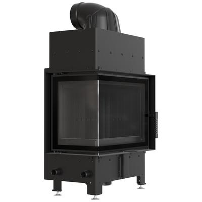 Stahlkamin KRATKI FLOKI S links 8 kW Ø 160 schwarz Thermotec selbstschließende Tür
