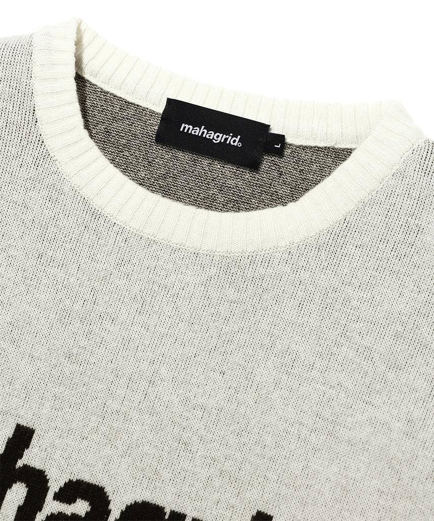 MAHAGRID Basic Logo Knit Sweater Ivory(Mg2Efmk620A)
