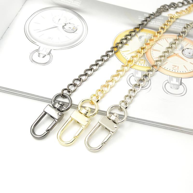 Cadena de Acero Inoxidable de 120cm Correa Asa Bolso de Mano Hombro Cruzado Bolso de Mano Metal Repuesto