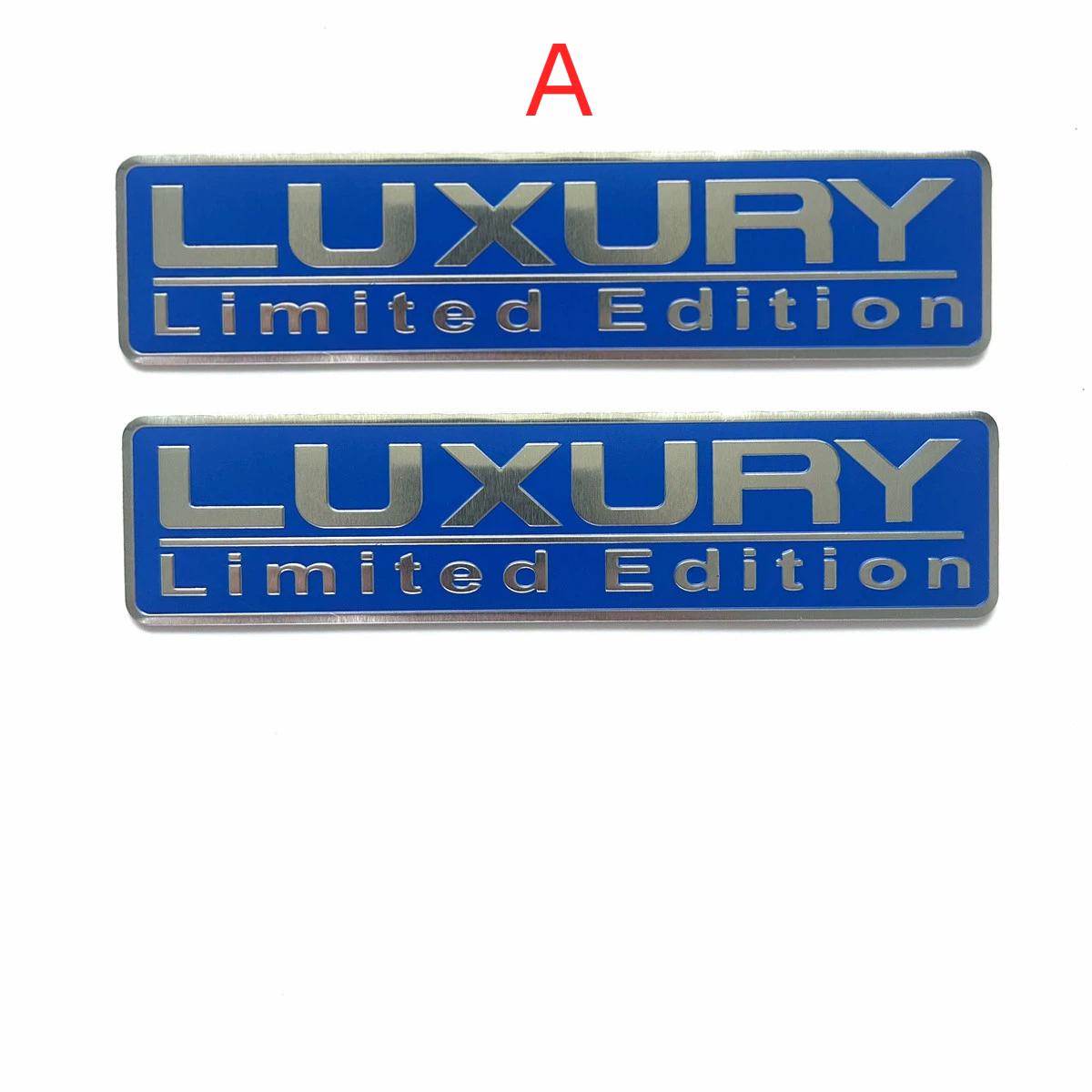 2PC LUXURY Limited Edition Car Accessories Sticker Styling Metal Car Trunk Word Letter Logo Emblem Badge Decal Sticker A