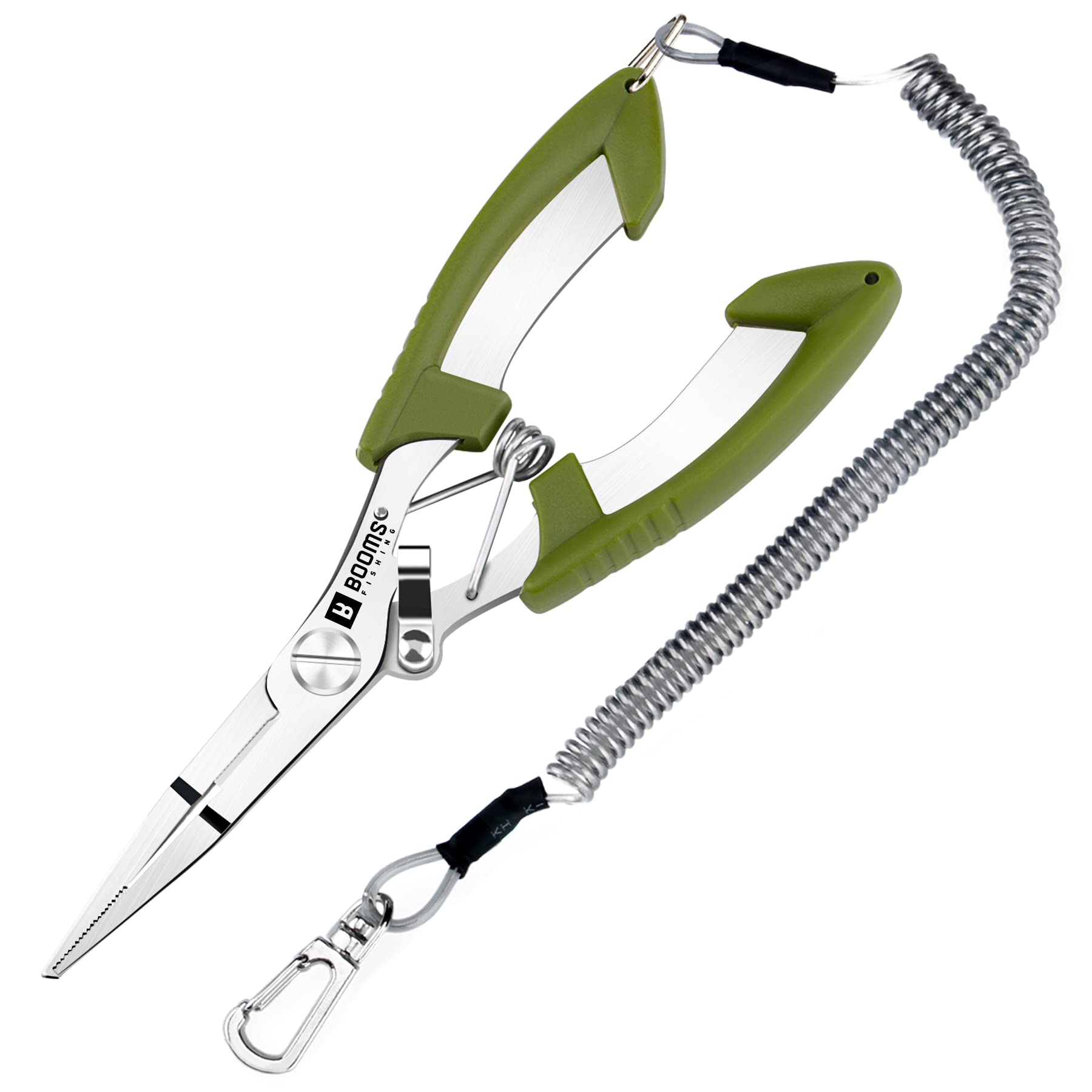 

Booms Fishing H1 Fishing Cuts PE Removes Includes Butt Black Pliers, Line, Hooks, Rope, (H01 Green)