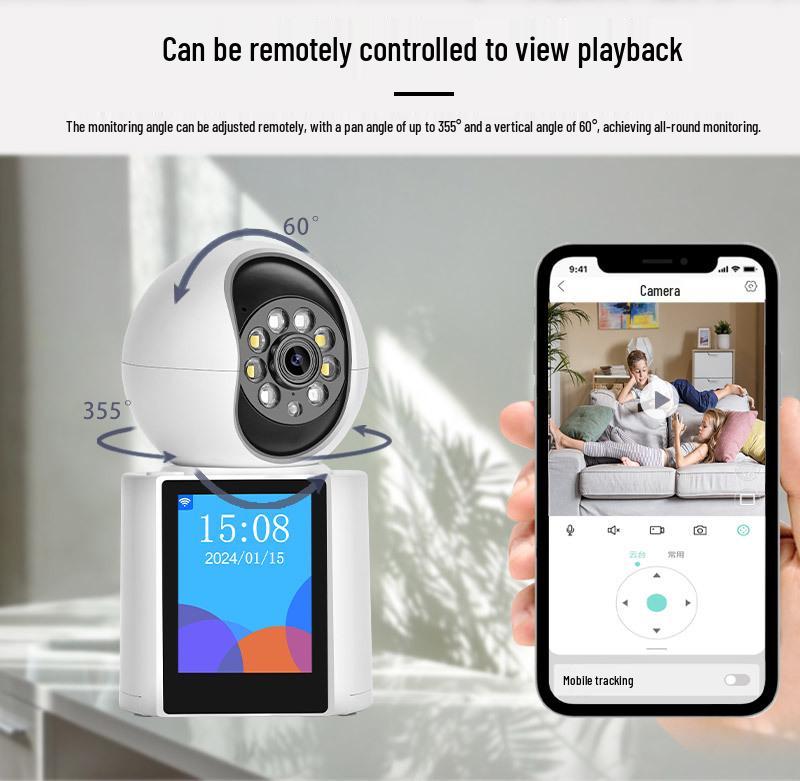 iCsee Video Intercom WiFi Camera with One-Key Call & HD Monitor, 4G, No Top-Up Needed