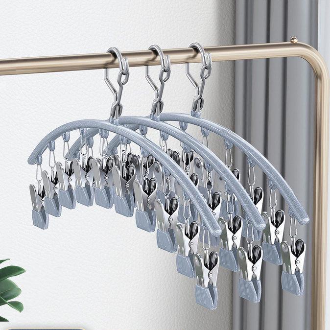 Multifunktionales Plastik-Wäscheständer mit 10 Clips für Socken & Unterwäsche für den Balkon