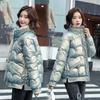 New Glossy  Clothes for Women's New Winter Thickened  Jackets, Short Bread Clothes, Loose  Jackets.
