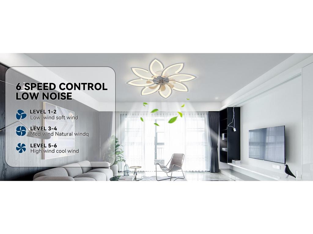 Versatile Ceiling Fan Lamp for Living, Dining, or Bedroom (110-220V, US Standard)