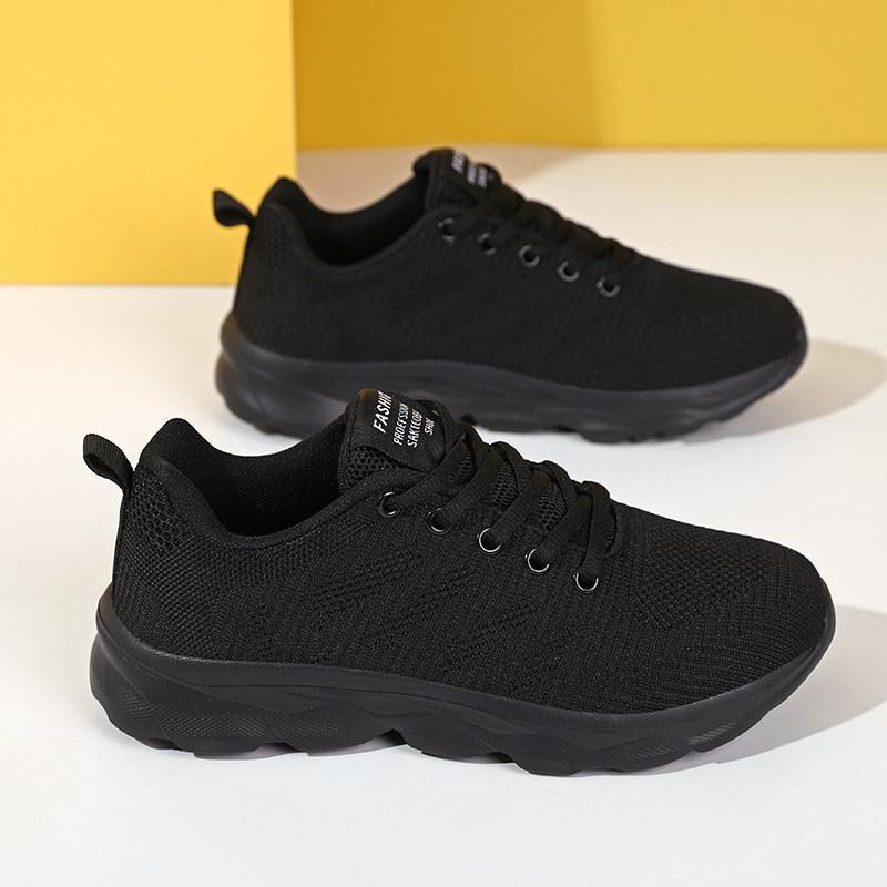 Spring and Autumn Ultra-light Fly-woven Sneakers, Lightweight Soft-soled Running Shoes, Mother Morning Exercise Cloth Shoes, Fitness Shoes