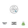 Cartoon Creative Unique Chemistry Experiment Beaker Alloy Badge Brooch For Men Women And