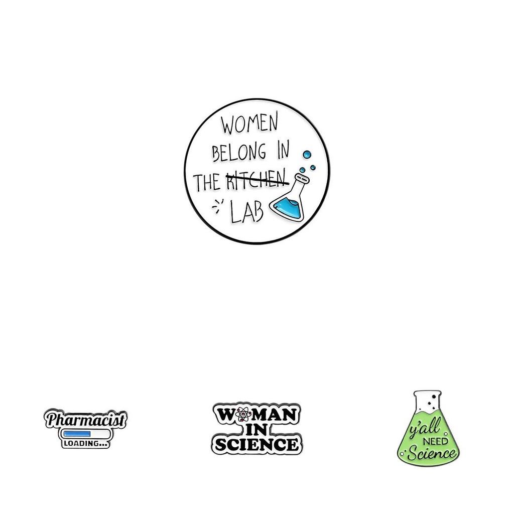 Cartoon Creative Unique Chemistry Experiment Beaker Alloy Badge Brooch For Men Women And