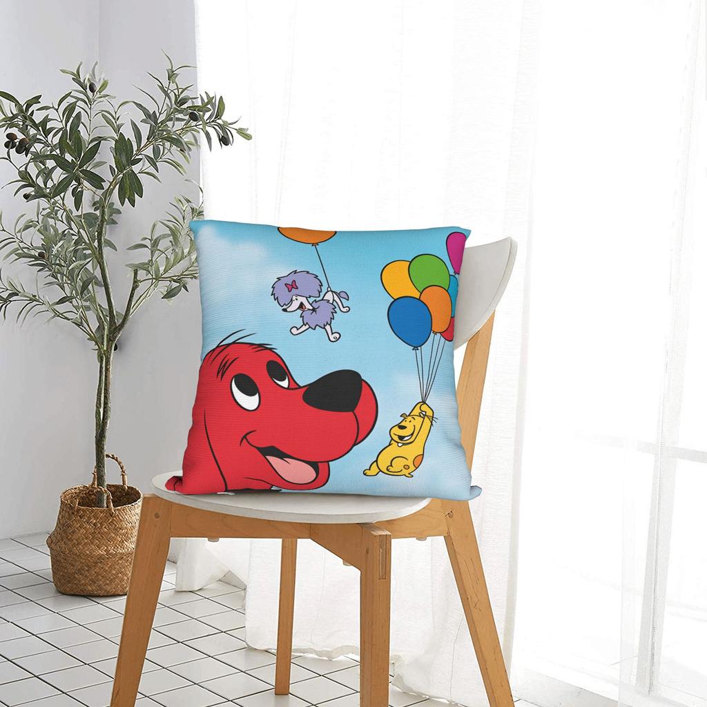 Pillow Case C-Clifford the Big Red Dog Soft  Pillow Cover For Sofa Home Decor Novelty Pillowcases