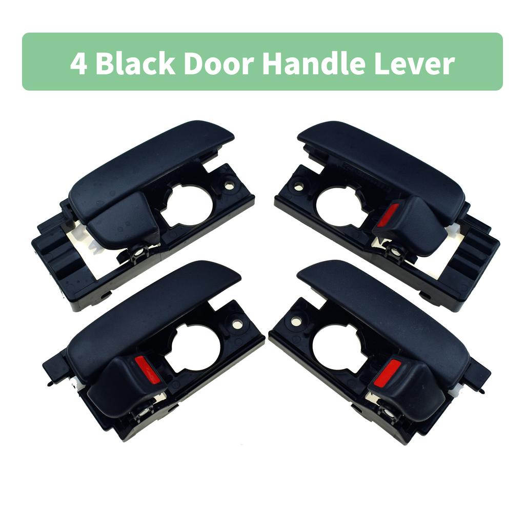 Black / Grey Interior Door Handle For Hyundai Accent 1.6L 2006 2007 2008 2009 2010 2011 Front Rear Left Driver Right Passenger