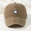 Baseball cap retro washed casual hat cup embroidered curved hip hop hat adjustable running fishing hat