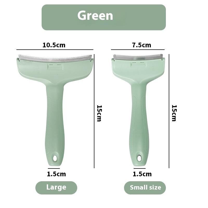 

Pet Hair Removal Comb Macaron Simple Pet Hair Removal Knife Hair Removal Comb Curved Blade Pet Dog Hair Removal Comb 7.5cm зелений