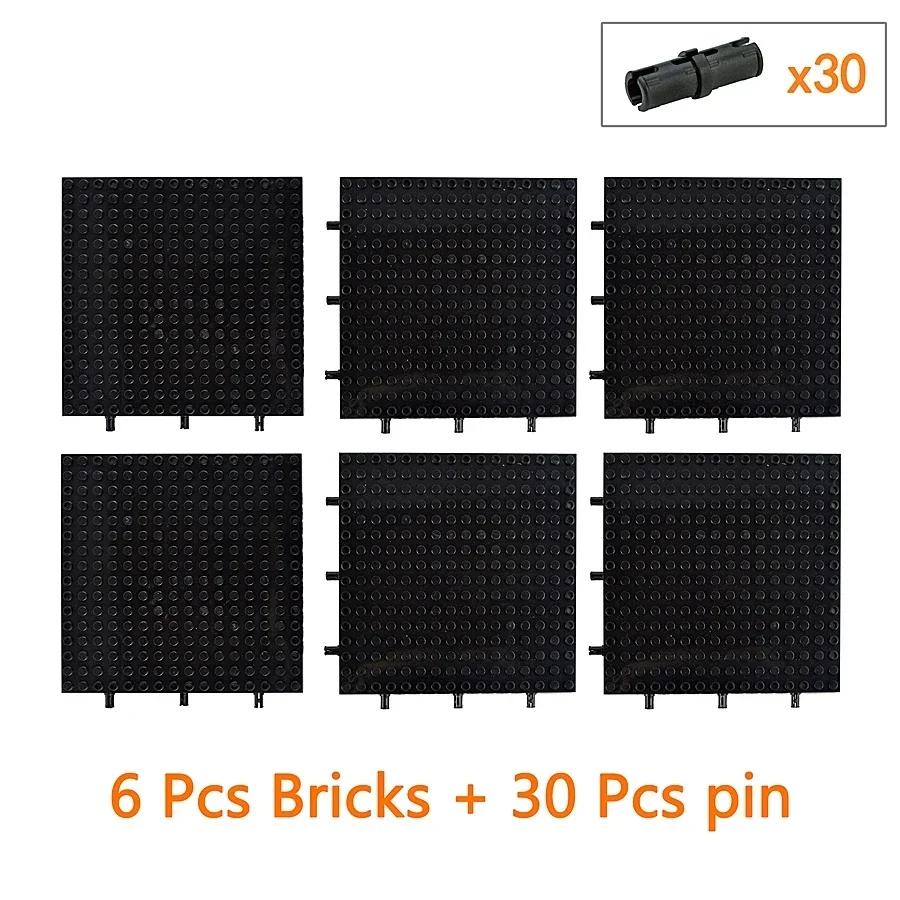 Compatible MOC 65803 Technical Brick 4/3 16x16 Baseplate Building Block Parts Set DIY Kid Toys For 98138 Pixel Art Picture Leduo