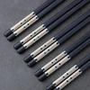 Premium Alloy Chopsticks: Antibacterial, Mildew-Resistant, Non-Slip, Heat-Resistant - Ideal for Home, Hotel, and Restaurant Use.