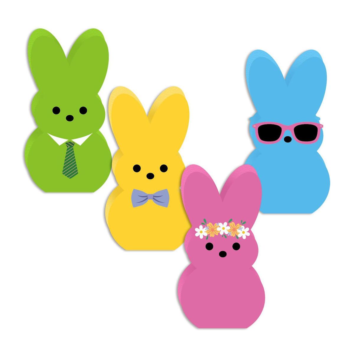 

Yousheng 4 шт. Деревянный пасхальный кролик, знак, отдельно стоящий, кролик, настольный знак, многоярусный поднос, украшение, кролик для весеннего пасхального домашнего декора 4pcs