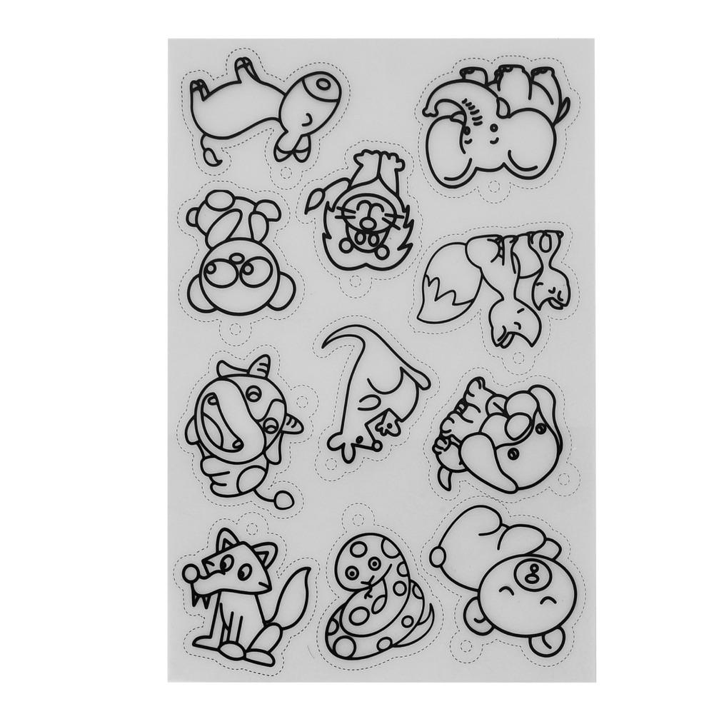 8 PCS Cute Animal Heat Shrink Sheets Colorable Different Patterns Shrinky Art Paper White Shrink Plastic Sheets Craft Making