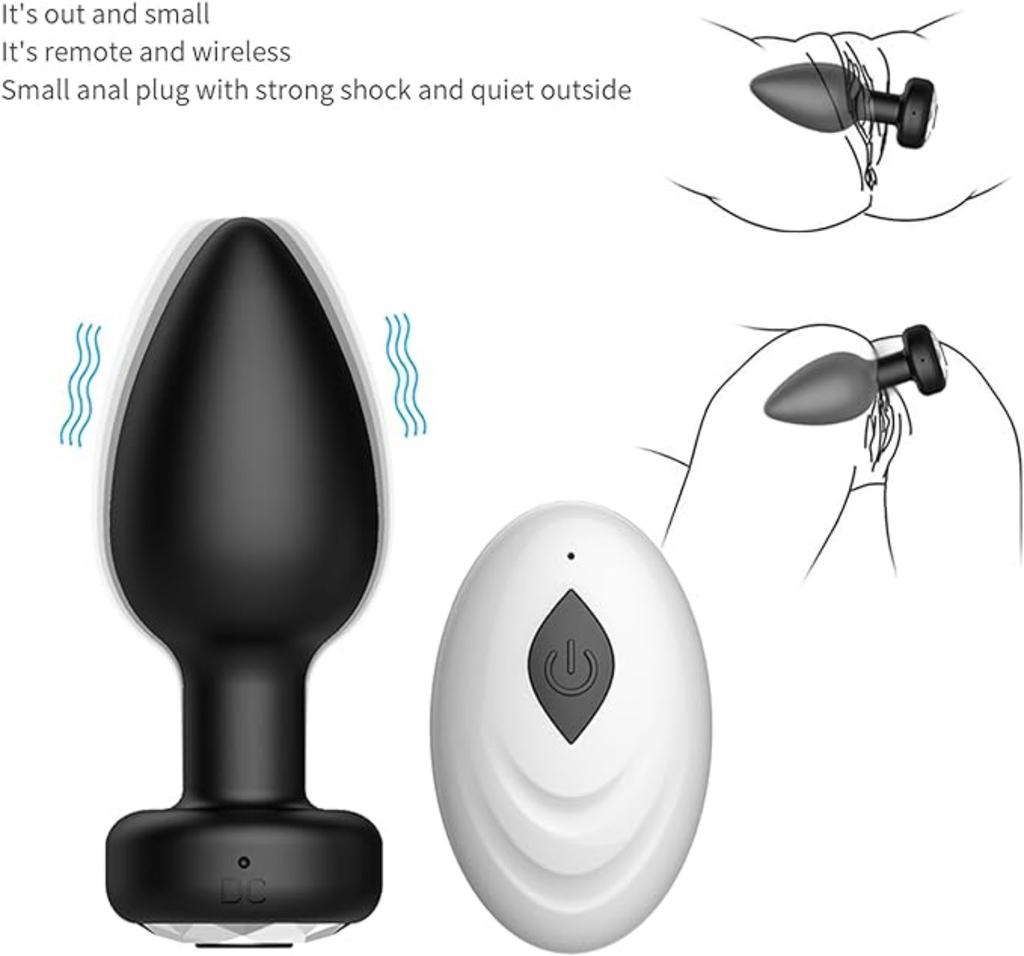 Anal Plug Adult Sex Toy,Wireless Remote Control 10 Frequency Vibration,Butt Plug for Male Prostate Massage Vibrating Anal Sex Toys for Woman