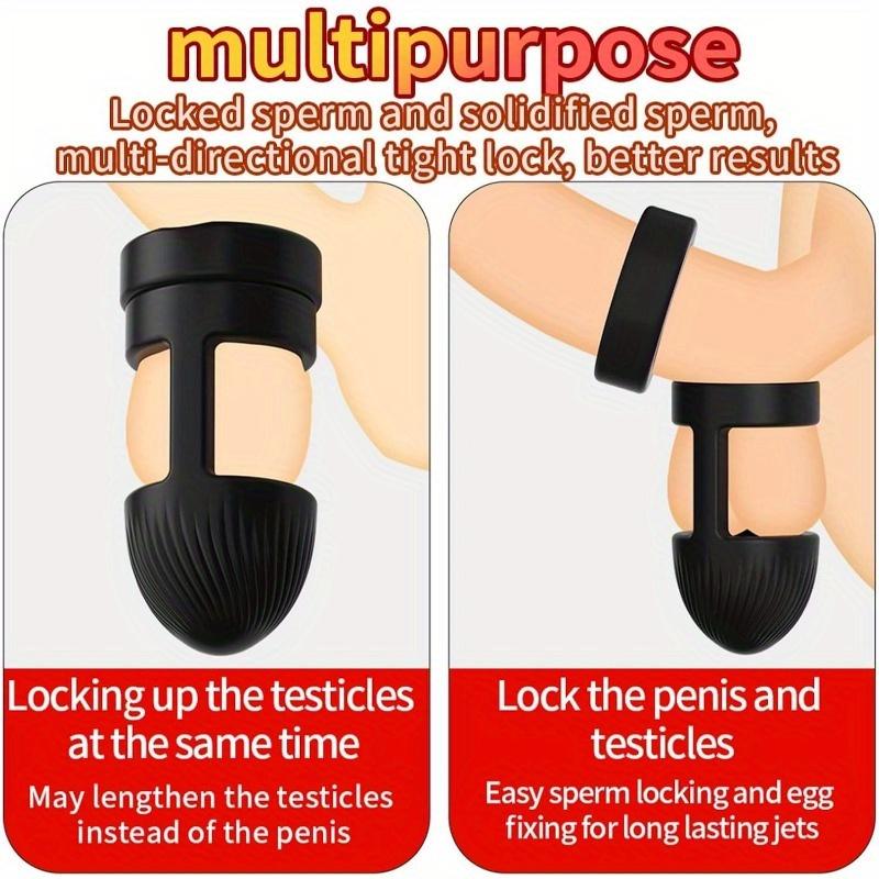 Rooster Ring Vibrating Silicone Ring Set Rooster Testicle Thick Rooster Rings Ball Erotic Sex Toy for Men Couples