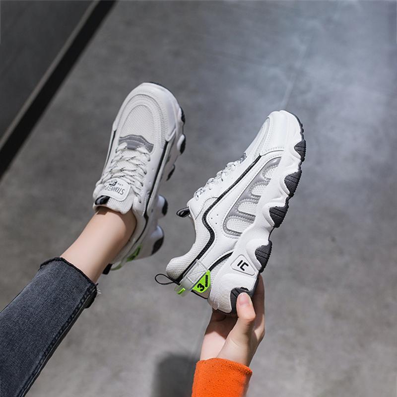 Модные женские кроссовки Осенняя мода Светоотражающие Повседневные Легкие Дышащие — фото 6