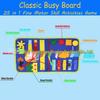 Teal Animal-Themed Montessori Sensory Busy Board Felt Bag Toy for Children