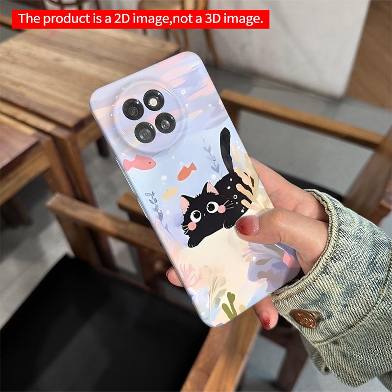2DFlat Xiaomi Redmi phone caseBlack Cat Underwater Fantasy Art Phone Casesuitable for Redmi Note 11 12 13 14 A3 K80 15 17 Ultra