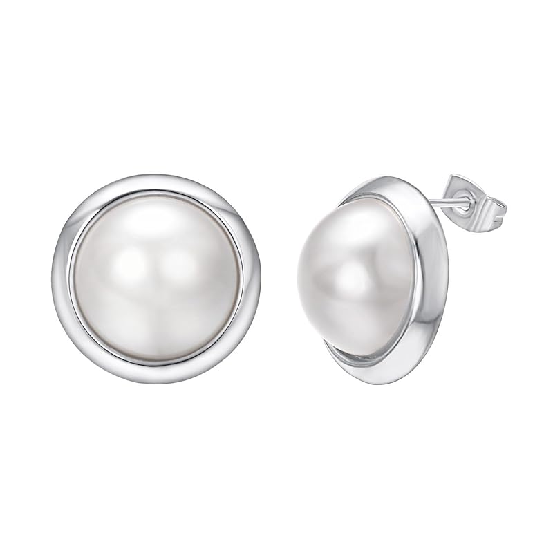 

Yoursfs white pearl earrings ceremonial occasions ladies shell pearl earrings Large swing work casual jewelry gift