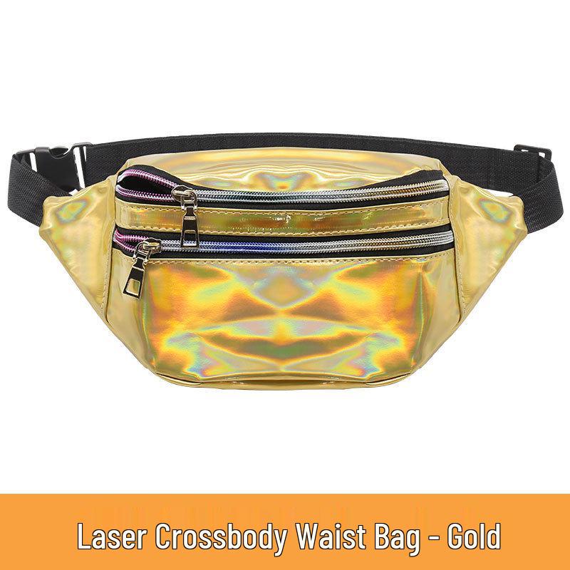 Women's Reflective Crossbody Laser Waist & Chest Bag - Trendy Outdoor Beach Bag