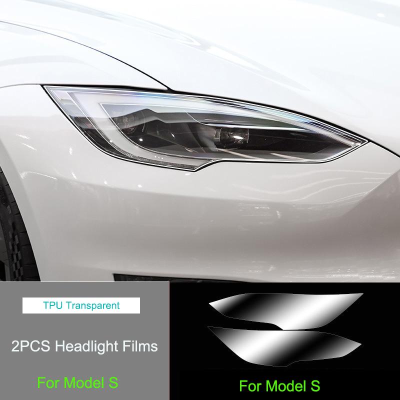 For Tesla Model X TPU Blackened Headlight Taillight Foglight Protective Film for Model S 2024 Black Color Changing Films