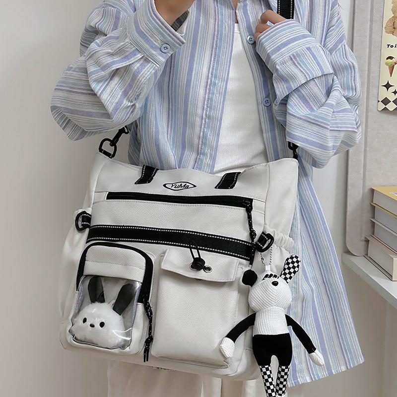 Tutorial Bag Tutorial Bag Girls Elementary School Students Junior High School Students Tote Bag Canvas One-shoulder Crossbody Bag