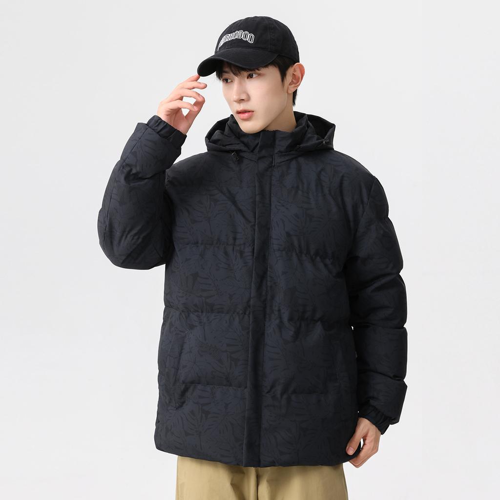 Jacket Men's Large Size Winter Tide Hooded Thickened Boys Bread Padded Jacket