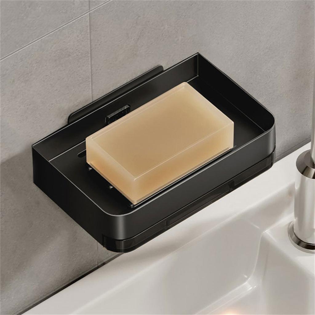 Soap Dish Box Stainless Steel Bathroom Shower Storage Soap Tray Mesh Rack Soap Dishes Wall Mounted Drain