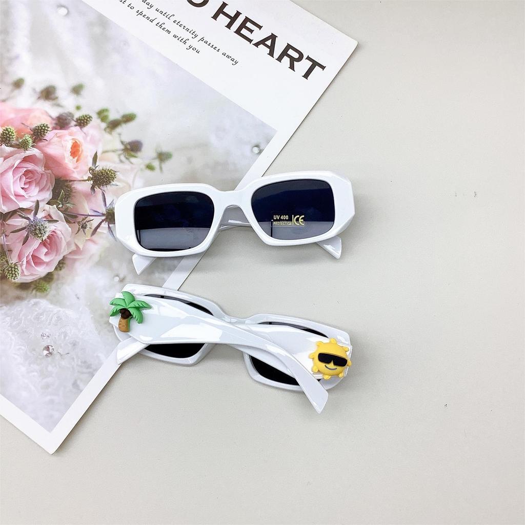 Diy Beach Children'S Sunglasses Girls Travel Eye Protection Sunshade Coconut Tree Cute Glasses Sunglasses