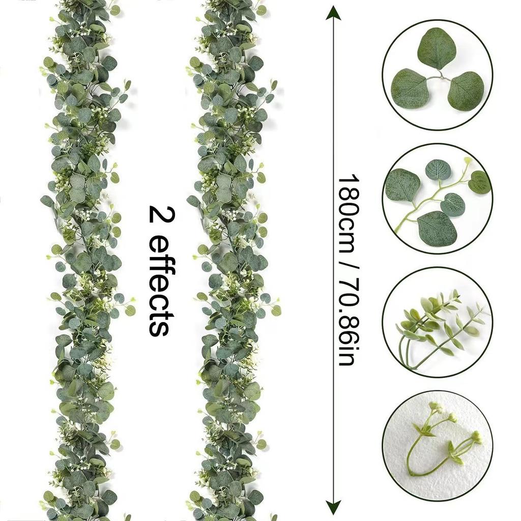 American Spring 180Cm Simulation Eucalyptus Vine Gypsy Eucalyptus Leaves Vine