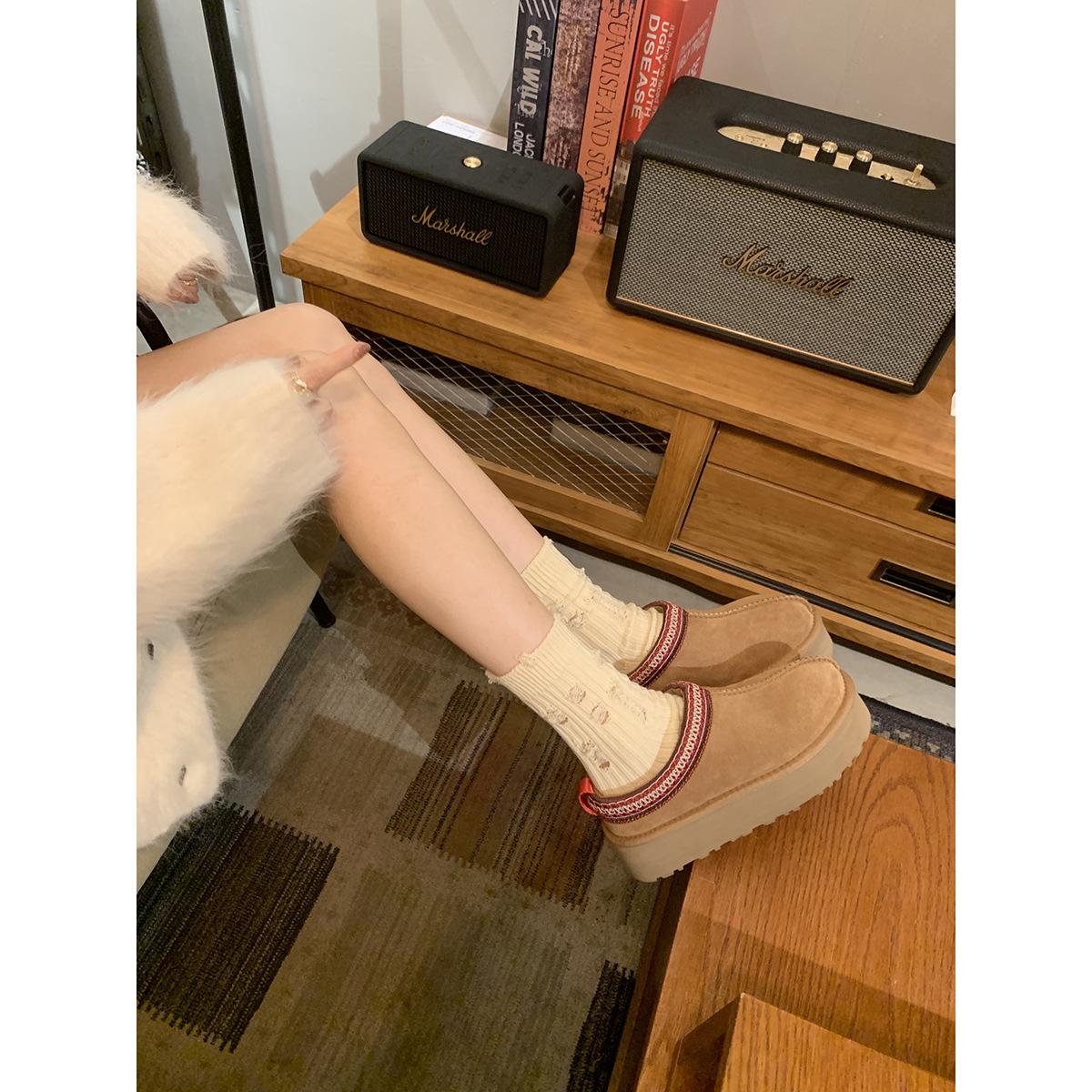 

Cowhide version~ In stock, the same velvet thickened low-top cotton shoes, fluffy thick-soled warm snow boots, women s winter 40