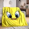 1 buc. Pătură Flanelă cu Păsărică Tweety Looney Tunes - Ușoară Moale Călduroasă Pătură pentru Toate Sezoanele pentru Canapea, Pat, Călătorie, Camping L1029123