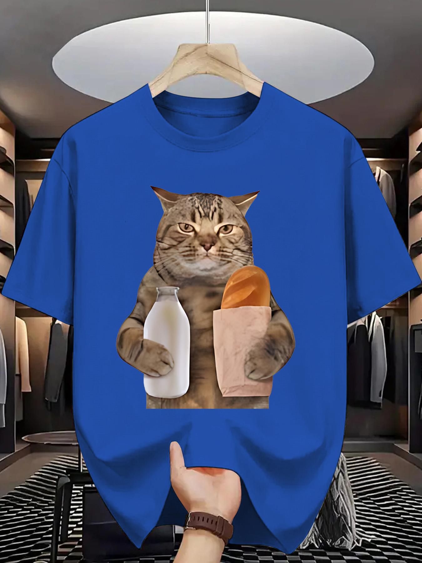 

Women Shopping Cat Meme Graphic T Shirt Cotton Tee Women Spring Summer Oversized Ironic Humor Weirdcor Sarcastic Hilarious Top 4XL