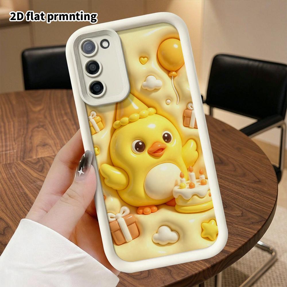 Phone Case: 2D Flat, Suitable for Samsung Galaxy A34 A35 M05 M06 S20 S22 S21 FE Plus 5G Protective Case, Little Yellow Chick, Perfect Christmas and Ha