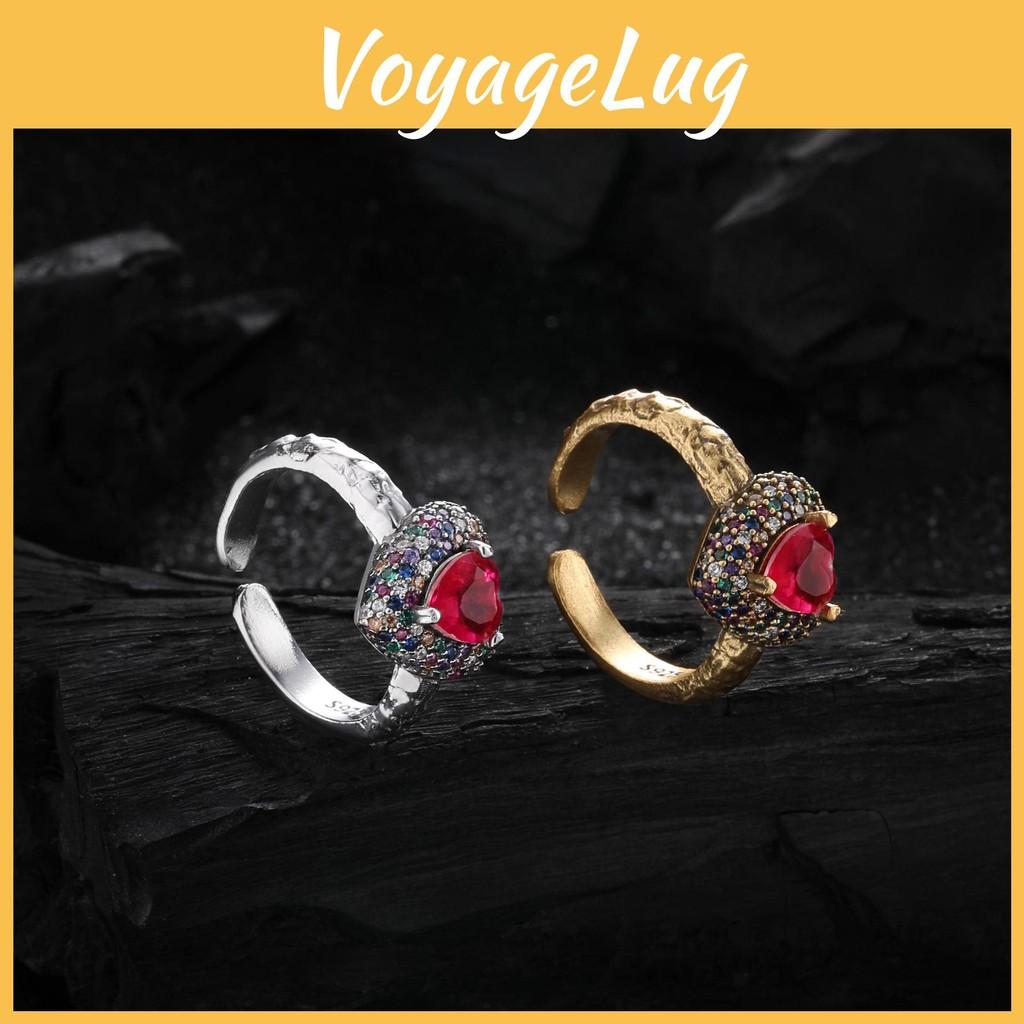 Heart Trendy Shaped Adjustable Ring Crafted From 925 Silver And Radiant Zirconia