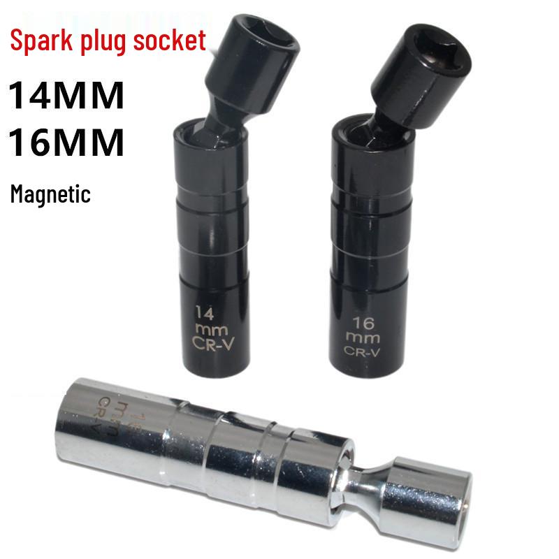 3/8" Universal Magnetic Spark Plug Socket Puller with Swivel 12-Point Head