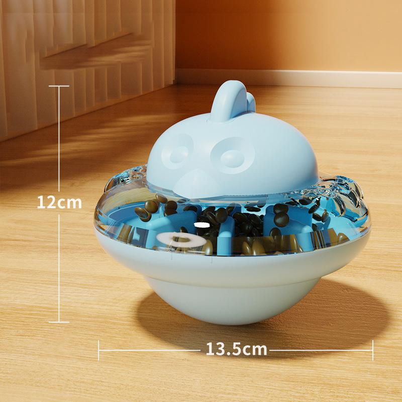 

Q1QC Pet Treat Puzzle Ball Keep Cats Dog Entertained and Active Chicken Adjustable Dispensing Slow Feeder Toy Gift синий