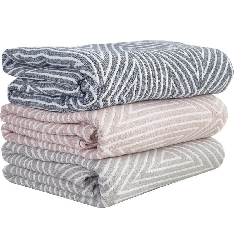 Decorative Bed Throw Blankets Scandinavian Style Muslin Gauze Bedspreads On The Beds Sofa Covers Couple Bedding Quilt 200*230cm