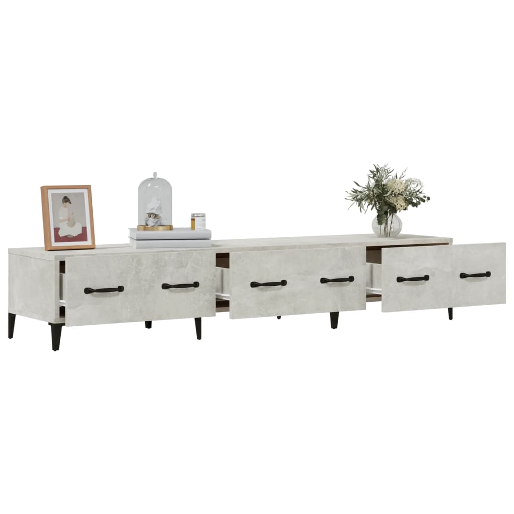 TV Stand Concrete Grey 150 x 34.5 x 30 cm Engineered Wood