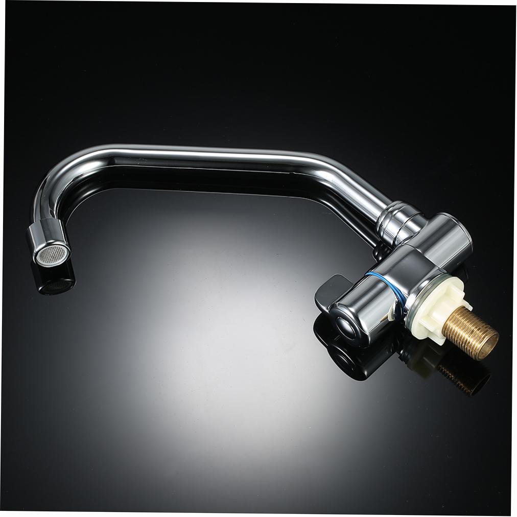 Foldable RV Faucet Rotating Single Handle Deck Wall Mounted RV Kitchen Faucet