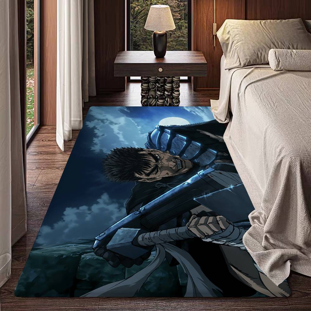 Japanese Comic Berserk Hallway Carpet Non-Slip Laundry Room Mat Laundry Decor Balcony Child Living Room Bedside Area Rugs