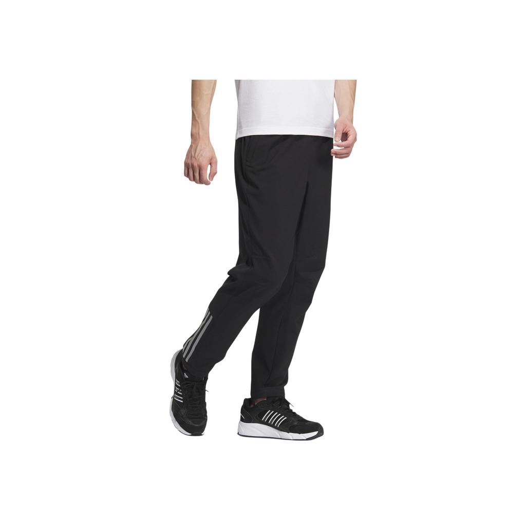 Adidas Must Haves Fw24 Bonded Fleece Logo Quick-Dry Running Knit Pants Men Pants Black JG8518