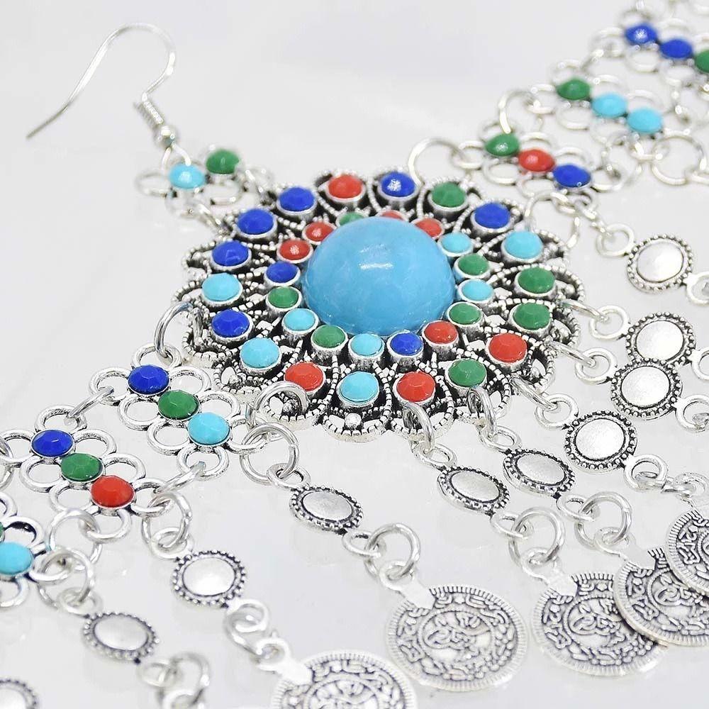 Tribal Afghan Headbands Bohemia Beads Headbands Women Head Chain Hanfu Headwear Forehead Chain