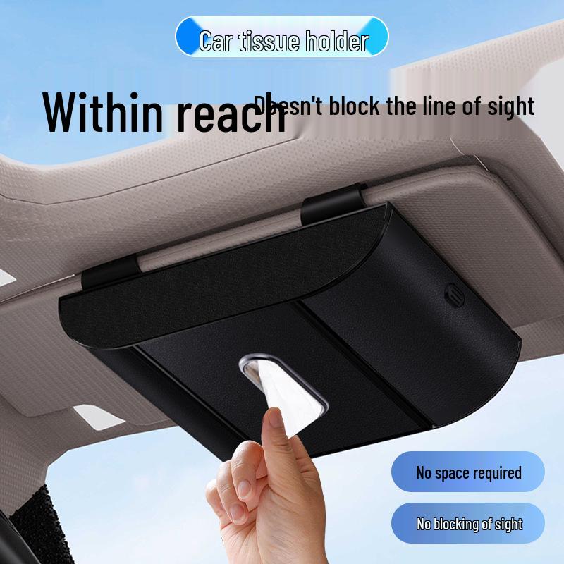 Sun Visor Multifunctional Car Glasses Clip and Storage Case