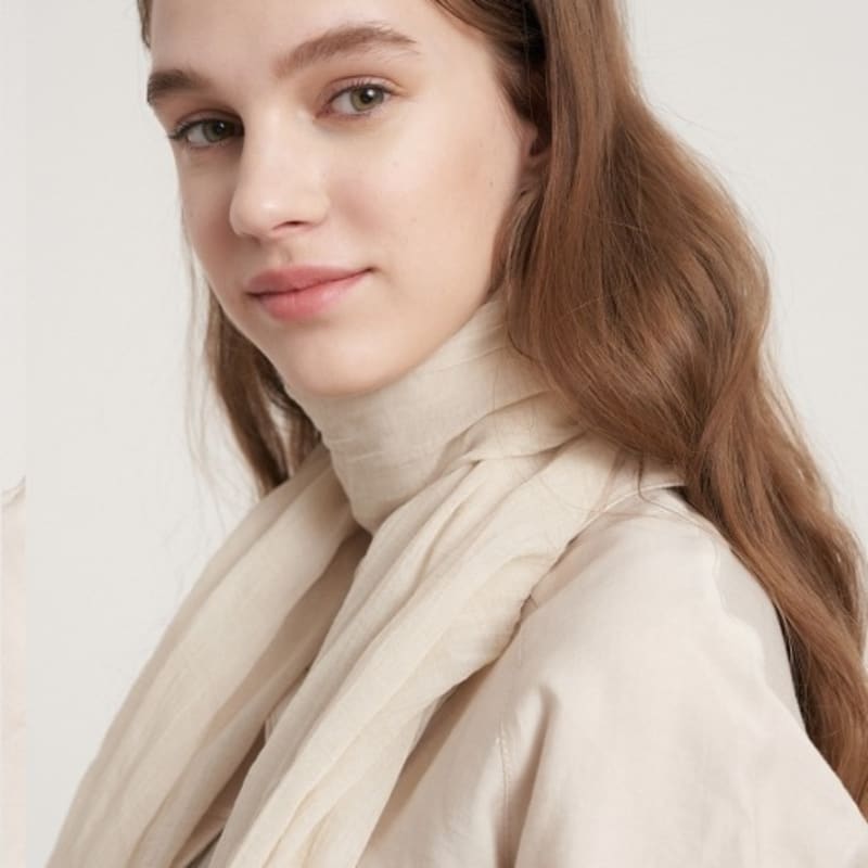 BB’DE SOLI’DE Solid Linen Cotton Scarf 4color